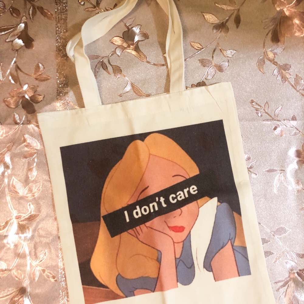 Tote bag canvas modern Alice and wonderland - Picture 2 of 6